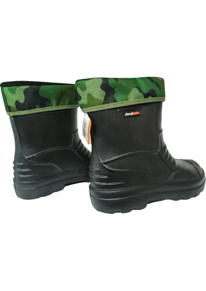 Unisex Siyah Çoraplı Eva Ultra Hafif Poli Taban Kısa Yağmur Çizmesi fiyatları