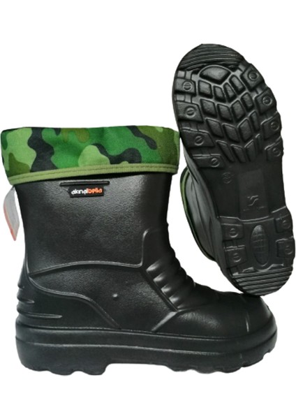 Unisex Siyah Çoraplı Eva Ultra Hafif Poli Taban Kısa Yağmur Çizmesi fırsatları