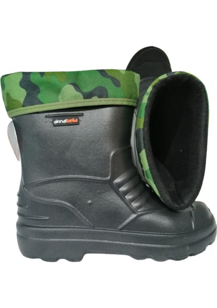 Unisex Siyah Çoraplı Eva Ultra Hafif Poli Taban Kısa Yağmur Çizmesi modelleri