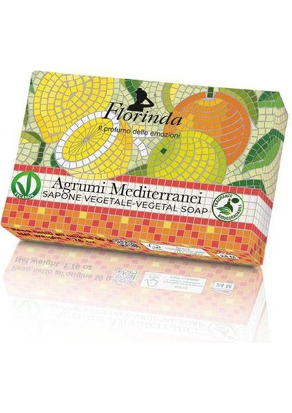 Mozaik Agrumi Mediterranie Akdeniz Narenciye Bitkisel Katı Sabun 50GR