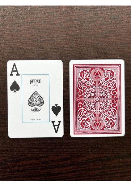 Jumbo Poker Oyun Kağıdı % 100 Plastik 2'li ( Kırmızı-Mavi ) fiyatları