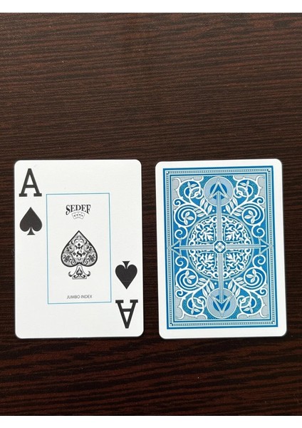 Jumbo Poker Oyun Kağıdı % 100 Plastik 2'li ( Kırmızı-Mavi ) modelleri