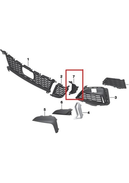 Tampon Izgara Kapağı G20 Ön Orta Sol -M- 2019- 51748079721