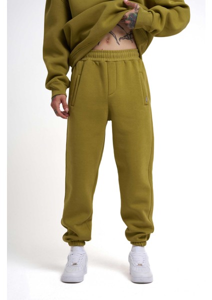 Erkek Basic Jogger Relaxed Yeşil Eşofman Altı
