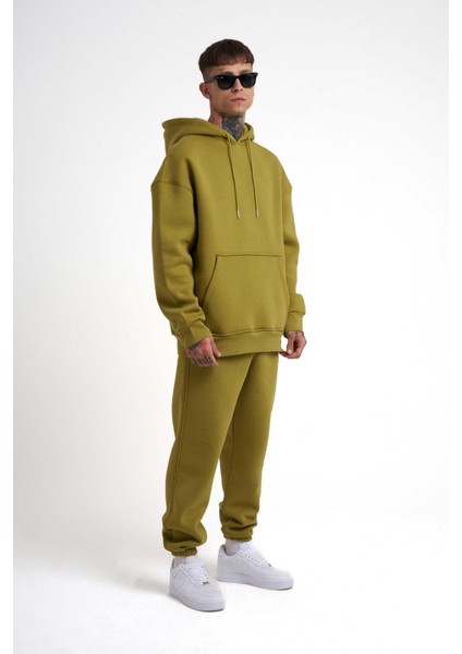 Erkek Basic Jogger Relaxed Yeşil Eşofman Altı