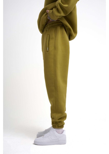Erkek Basic Jogger Relaxed Yeşil Eşofman Altı