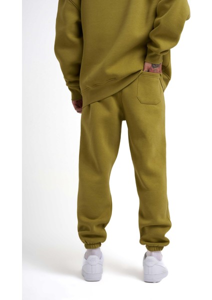 Erkek Basic Jogger Relaxed Yeşil Eşofman Altı