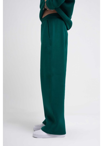 Erkek Baggy Oversize Petrol Yeşili Eşofman Altı