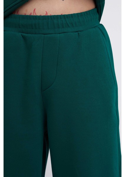 Erkek Baggy Oversize Petrol Yeşili Eşofman Altı