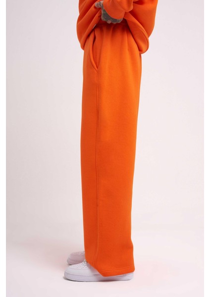 Erkek Baggy Oversize Turuncu Eşofman Altı