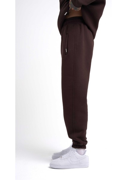 Erkek Basic Jogger Relaxed Kahverengi Eşofman Altı modelleri