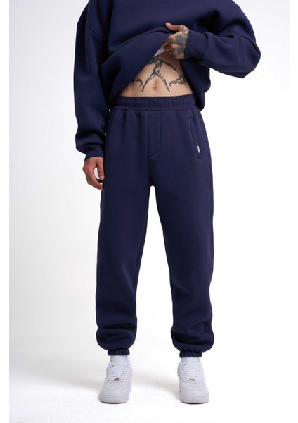Erkek Basic Jogger Relaxed Lacivert Eşofman Altı