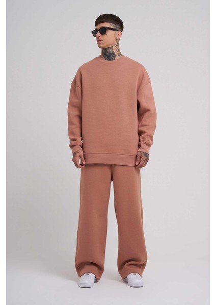Erkek Baggy Oversize Bakır Eşofman Altı