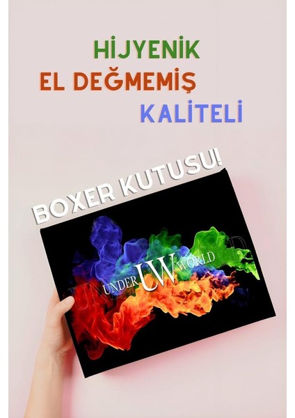 Erkek 6'lı Premium Yüksek Kalite Likralı Boxer ve Özel Hediyelik Kutu