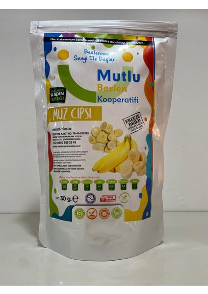 Freeze Dry Kurutulmuş Muz Cipsi & Kıtırı
