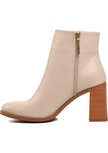 458237 Bej Içi Polarlı Kadın Topuklu Bot fiyatları