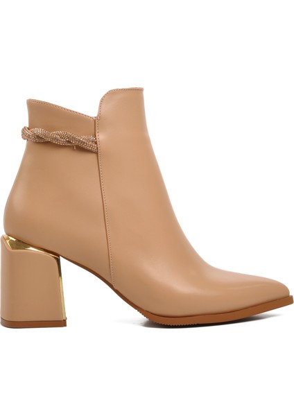 248029 Nude Içi Polarlı Kadın Topuklu Bot