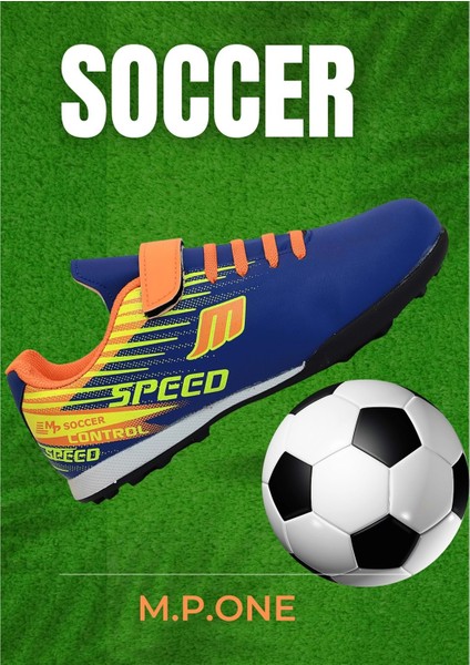 Kidessa 1753-1368 Bantlı Çocuk Halı Saha Futbol Ayakkabısı - NKT01753-SAX Mavi-33 fırsatları