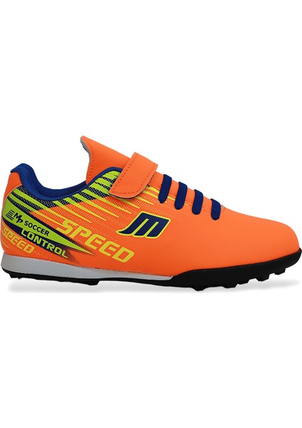 Kidessa 1753-1368 Bantlı Çocuk Halı Saha Futbol Ayakkabısı - NKT01753-TURUNCU-32