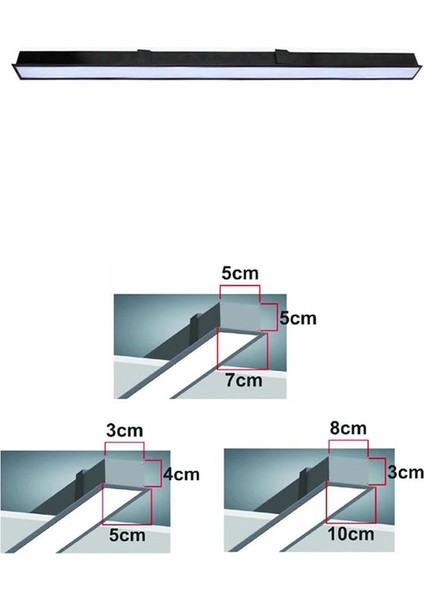 200 cm Sıva Altı Linear Armatür