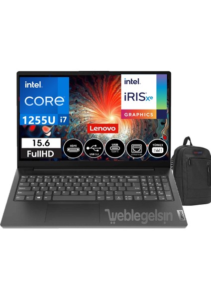 V15 G3 Iap Intel® Core™ I7-1255U 16 GB 256GB SSD 15.6" Dos Fhd Dizüstü Bilgisayar 882TT00C6TX05+WEBLEGELSINÇANTA