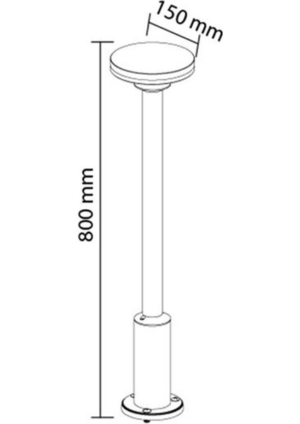 Ardıç 80 Cm Bolard Bahçe Armatürü