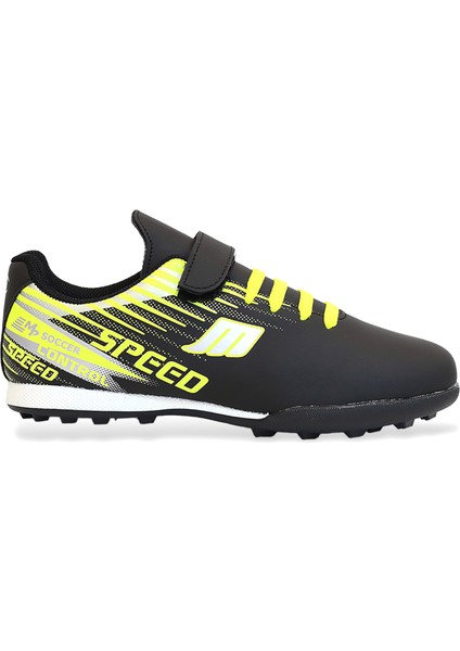 Kidessa 1753-1368 Bantlı Çocuk Halı Saha Futbol Ayakkabısı - NKT01753-SIYAH Yeşil-33