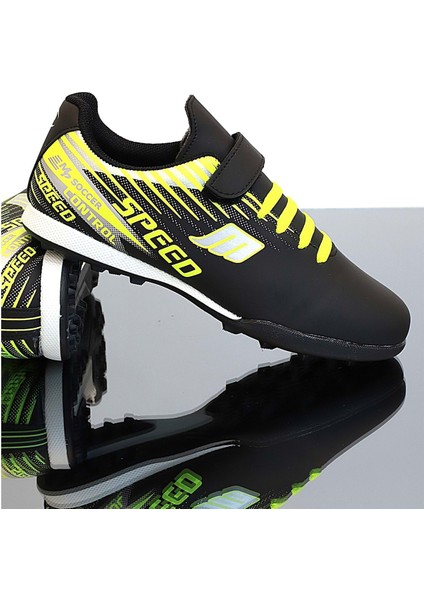 Kidessa 1753-1368 Bantlı Çocuk Halı Saha Futbol Ayakkabısı - NKT01753-SIYAH Yeşil-33 modelleri