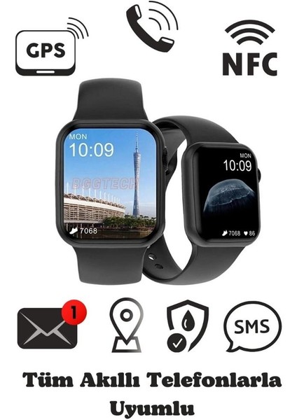 BGG Tech Bggtech Dtno1 Watch 7 Pro Max  ve Nfc  Gps Özellikli 1.9'' Full Ekran