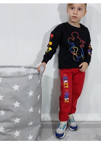 Erkek Çocuk Mickey Mouse Modelli 3 Ip Şardonlu Eşofman Takımı