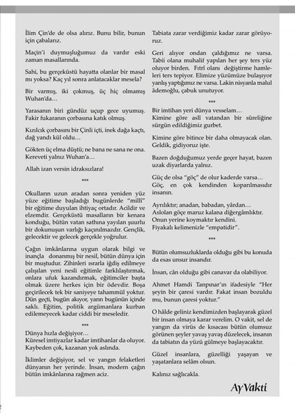 Ay Vakti 194. Sayı Eylül - Ekim 2021