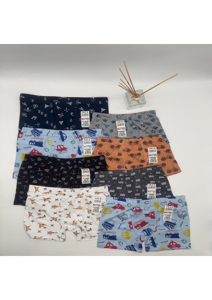 Çocuk Elastan Desenli Boxer 6 Adet fiyatları