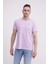 Çapa Nakışlı Bisiklet Yaka Lila Unisex T-Shirt 5
