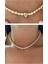 Gerçek 3 mm Kum Arpa Inci Kalpli 925 Ayar Gümüş Sevgiliye,anneye,arkadaşa Kolye,choker 2