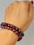 Lal (Granat) (Garnet) Taşı Faset Kesim 8mm Unisex Ikili Bileklik 1