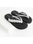 Kadın Siyah Gümüş Taşlı Rahat Parmak Arası Acıtmaz Terlik Flip Flops 4