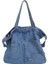 Denim Kanvas Çanta Kadın Vintage Taşınabilir Alışveriş Çantası Büyük Kapasiteli Eğlence Kolej Tarzı Omuz Çapraz Omuz Çanta (Yurt Dışından) 1