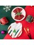 Peçete Halkaları, Kırmızı ve Noel Yemek Masası Için Tasarlanmış Altın Yüzükler (Yurt Dışından) 3