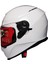 X507 Güneş Vizörlü Kapalı Kask (Beyaz) 2
