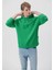 Erkek Kapüşonlu Yeşil Basic Sweatshirt 0610062-71704 1