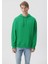 Erkek Kapüşonlu Yeşil Basic Sweatshirt 0610062-71704 2