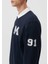 M Logo Nakışlı Polo Yaka Sweatshirt 5