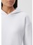 Kadın Kapüşonlu Beyaz Basic Sweatshirt 167299-70000 4