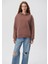 Kadın Kapüşonlu Kahverengi Basic Sweatshirt 167299-70383 2