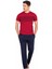 5460 Erkek Pijama Takımı Bordo 1