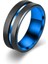 Modaya Uygun Titanyum Çelik Halka 8mm Siyah ve Mavi (Yurt Dışından) 1