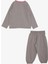 Kız Bebek Pijama Takımı Güllü Puantiye Desenli 9 Ay-3 Yaş, Vizon 2