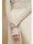 Parmak Geçirmeli Çizgili Body Camel 4