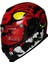 X507 Güneş Vizörlü Kapalı Kask Kırmızı Eagle 2