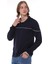 Uzun Kollu T- Shirt Penye Polo Yaka Pamuk Lacivert Erkek 1